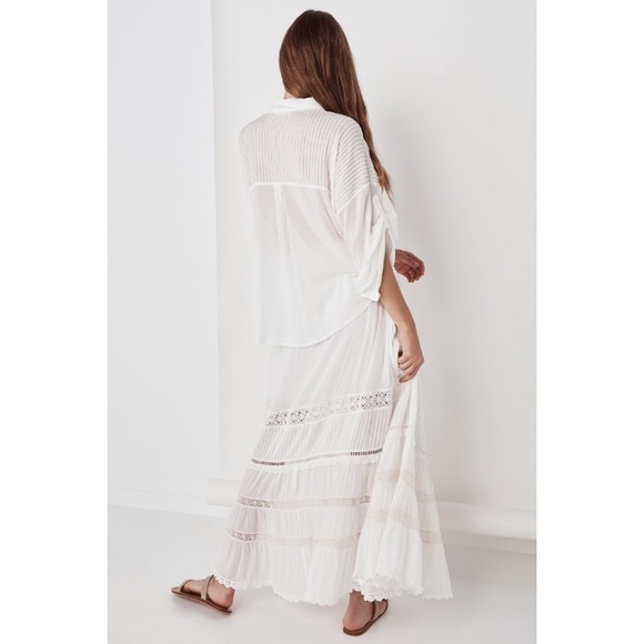 🚫 SOLD on Mercari 🚫 Spell White Flowy Skirt - Picture 3 of 8